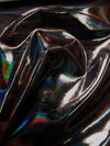 Ultra Holographic Glossy Patent Spandex Vinyl Fabric / Purple / Sold By The Yard