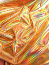 Ultra Holographic Glossy Patent Spandex Vinyl Fabric / Purple / Sold By The Yard