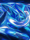 Ultra Holographic Glossy Patent Spandex Vinyl Fabric / Purple / Sold By The Yard