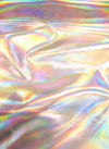 Ultra Holographic Glossy Patent Spandex Vinyl Fabric / Purple / Sold By The Yard