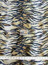 Siberian Tiger Velboa Tiger Animal Short Pile Fabric / Sold By The Yard||color:Siberian Tiger