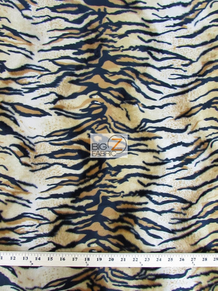 Siberian Tiger Velboa Tiger Animal Short Pile Fabric / Sold By The Yard||color:Siberian Tiger