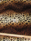 Tejido de felpa de pelo corto con estampado de leopardo, en color marrón/marrón claro / Se vende por metros||color: marrón claro con estampado de leopardo