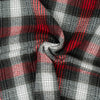 Tejidos RTC de 44"/45" de ancho, 100 % algodón, franela teñida en hilo, vendida por yardas, estampado «Buffalo Check» en rojo y gris