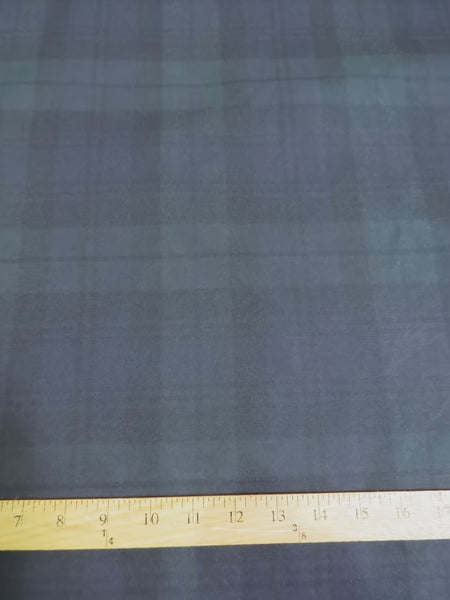 Tela de lona de cuadros escoceses 100 % algodón encerado - Blackwatch
