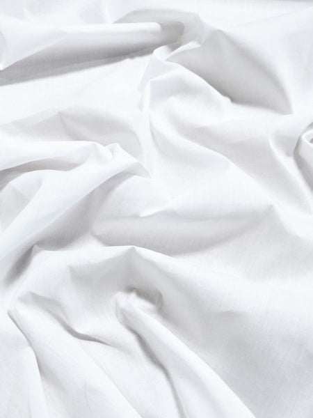 Poly Cotton Solid Fabric 58"/60" Width / White / Sold By The Yard