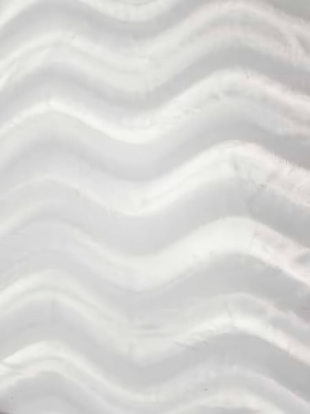 White Velboa Solid Wavy Short Pile Fabric / Sold By The Yard||color:White