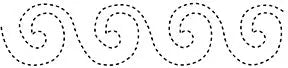 Dotted wavy line pattern