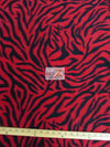 Animal Zebra Print Red Fleece Fabric