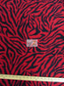 Animal Zebra Print Red Fleece Fabric