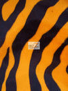 Orange/Black Big Strip Velboa Zebra Animal Short Pile Fabric / Sold By The Yard||color:Orange/Black Zebra