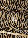 Sepia Brown/Black Stripe Velboa Zebra Animal Short Pile Fabric / Sold By The Yard||color:Brown/Black Zebra