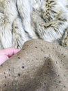 Disfraz de lobo de la tundra para bebé (nuevo lote): abrigo de pelo sintético de pelo corto / Se vende por yardas
