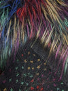 Tela de pelo sintético de pelo largo y rizado «Multi #4 Fireworks» / Se vende por metros