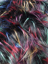Tela de pelo sintético de pelo largo y rizado «Multi #4 Fireworks» / Se vende por metros