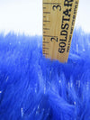Pelo sintético corto y desgreñado «Tinsel Tip» / Azul real  Plata / Se vende por yardas