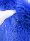 Pelo sintético corto y desgreñado «Tinsel Tip» / Azul real  Plata / Se vende por yardas