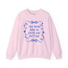 Sudadera «Coffee and Knitting» || color: rosa claro