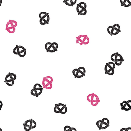Pretzels cayendo sobre tela blanca 100 % algodón: diseño original