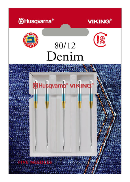 HUSQVARNA® VIKING® Denim Needles Size 80/12 5-pack -- Product Image
