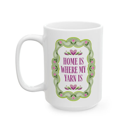 Taza de café «Mi hogar está donde está mi lana»