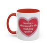 Taza de café «Me encanta hacer colchas, aunque no lo diga mucho»
