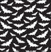 Halloween Flying White Bats on Black 100% Cotton Fabric