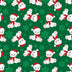 Christmas Teddy Bears and Snowflakes on Green 100% Cotton Fabric